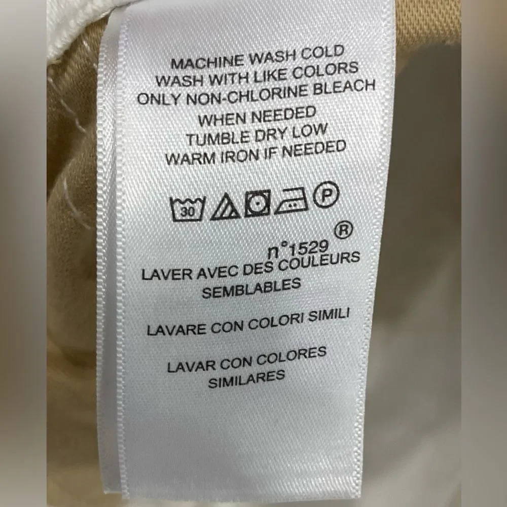 Ralph Lauren 31x26 Crop Wide Leg Jeans White NWT 100% Cotton